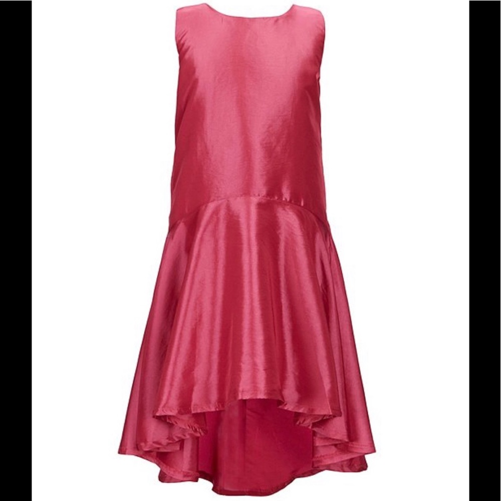 GB girls pink satin taffeta drop-waist dress - Picture 6 of 8